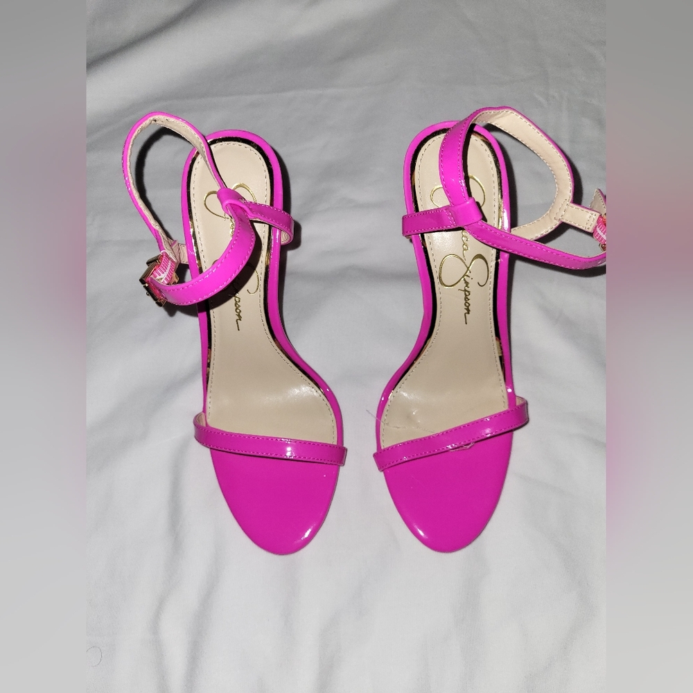 Jessica Simpson Fuchsia Strappy Heels - Picture 1 of 2